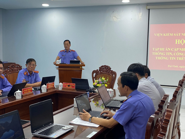 Viện kiểm sát nhân dân tỉnh Trà Vinh tổ chức tập huấn cập nhật kiến thức an toàn thông tin và công tác bảo đảm an toàn thông tin trên môi trường mạng